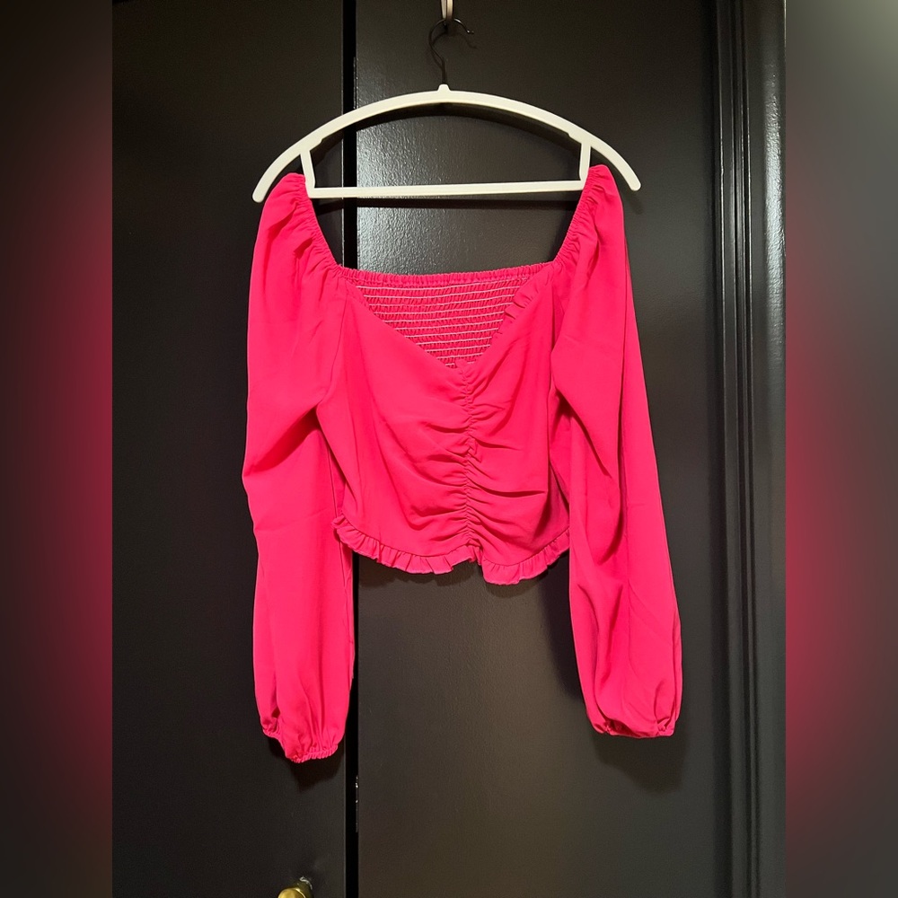 Elegant Pink Off-Shoulder Women's Top